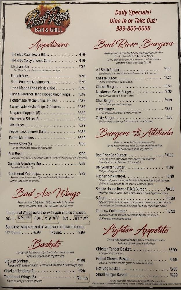 Bad River Bar & Grill Menu image 3